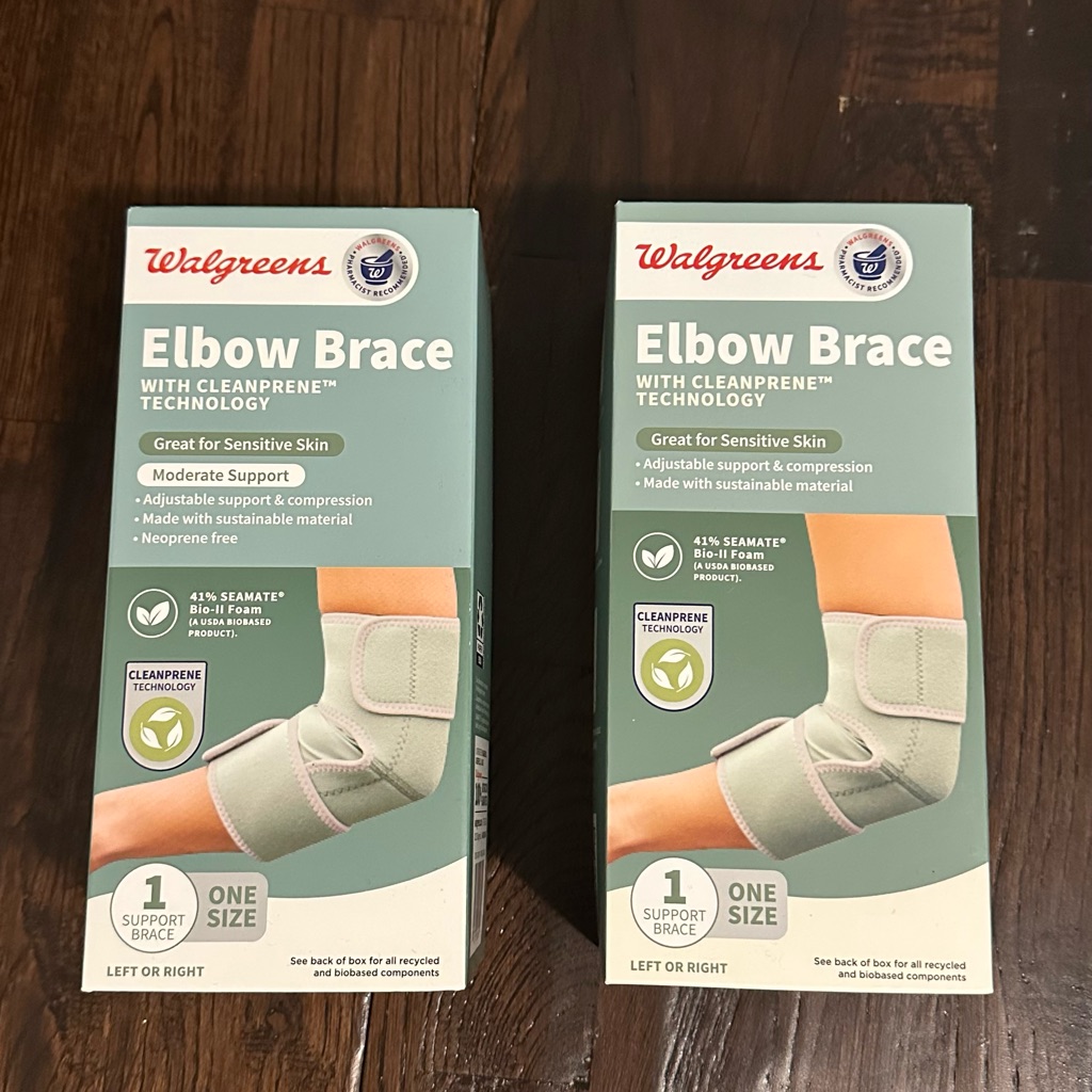 2 Pack Walgreens Elbow Brace With Cleanprene Technology